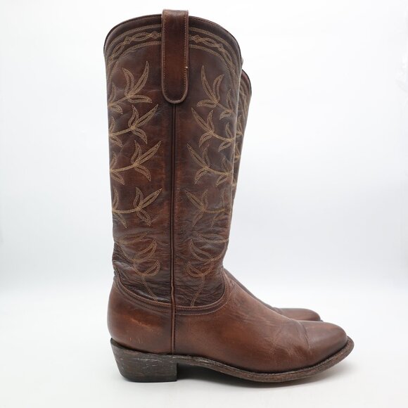 Old Gringo Women's Size 9 B Round Toe Brown Leather Cowboy Pull On Boots - Picture 1 of 11